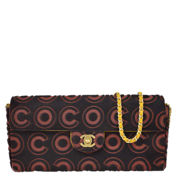 CHANEL Handbags - CHANEL Bordeaux Pony Hair COCO East West Shoulder Bag 112101